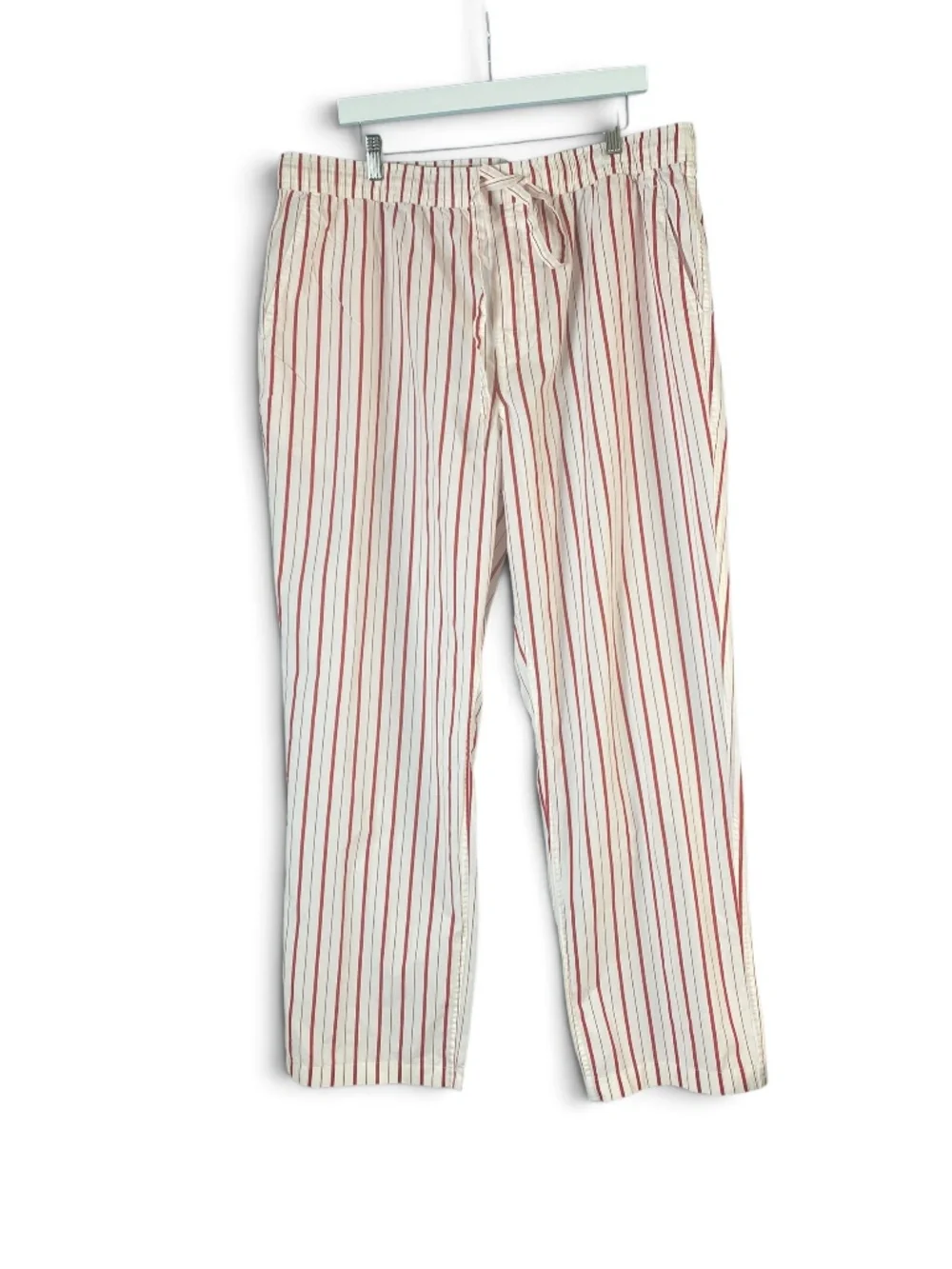 J.Crew Cotton Poplin Pajama Set Men’s XL Red White Stripe Unisex